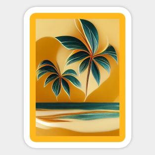 Tropical palm 8 Sticker